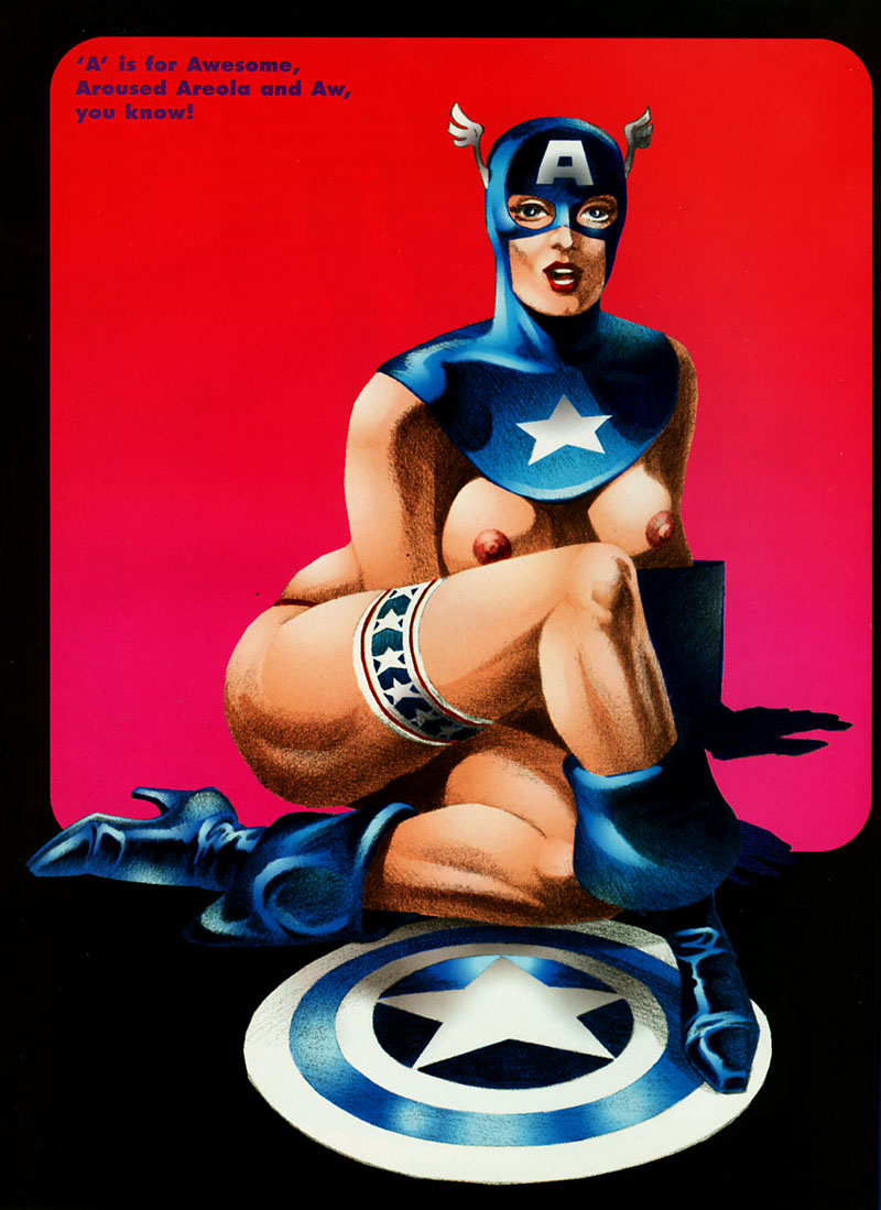 1girls areola areolae artist_request blue_eyes boots breasts captain_america captain_america's_shield female female_only high_heel_boots high_heels marvel marvel_comics mask nipples nudity penthouse rule_63 smooth_skin solo steve_rogers tagme