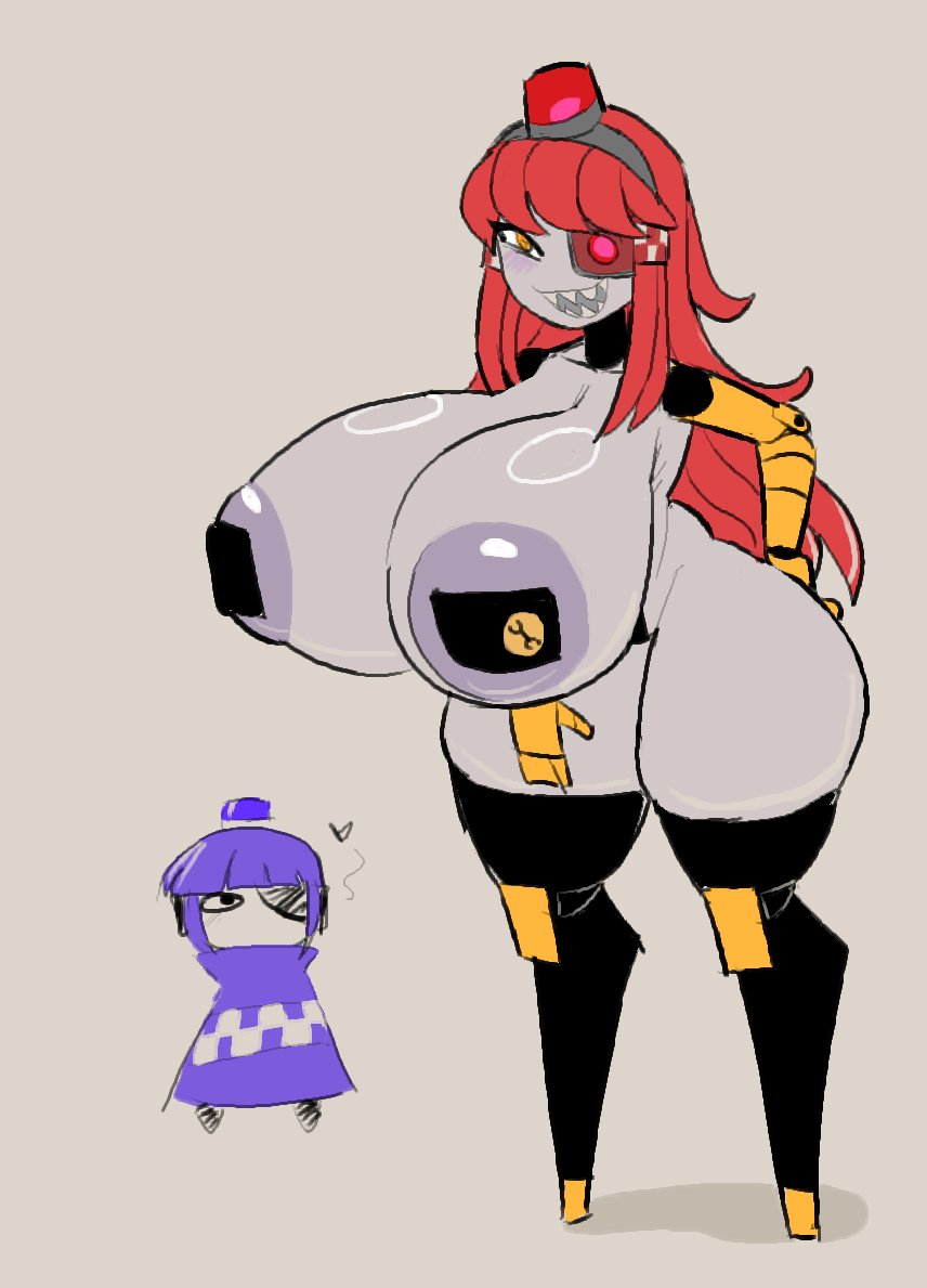 2d assets big_breasts blushing breasts cute duo female female/female huge_breasts hyper invalid_tag larger_female lewdicrousart mimi mimi_sentry mini_sentry sentry_(team_fortress_2) sentry_turret shortstack smaller_female solo team_fortress_2 tf2 valve valve_(company)