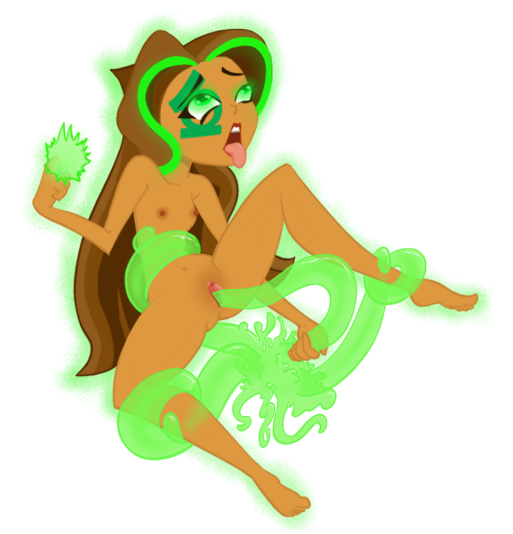 1girls ahe_gao breasts brown_hair dark-skinned_female dc dc_comics dc_super_hero_girls female female_only green_eyes green_lantern green_tentacles jessica_cruz long_hair masturbation nipples nude open_mouth penetration pussy restrained sex small_breasts spacechoochoo spread_legs tentacle tentacle_sex tongue tongue_out translucent_tentacles vaginal_penetration