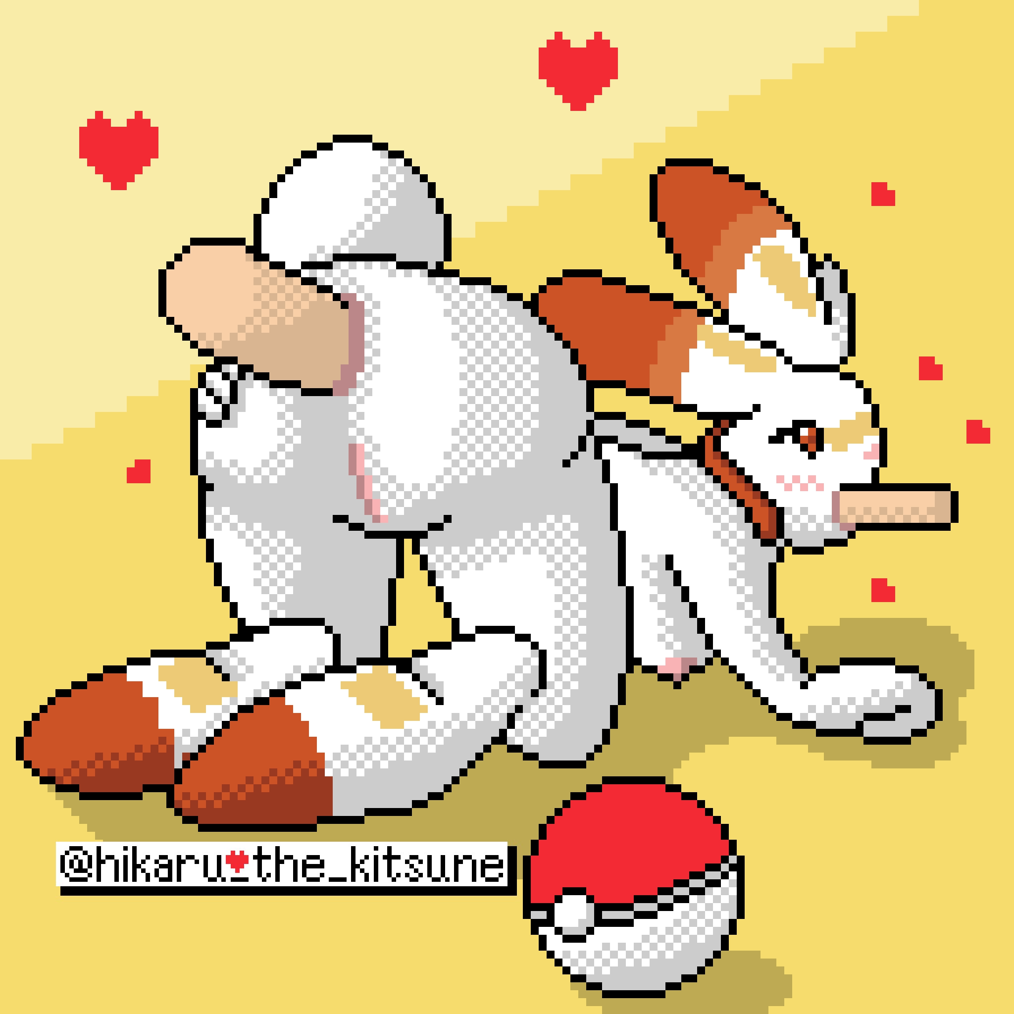 2019 anal anal_sex ass blush breasts butt_pose disembodied_penis double_penetration feet female heart hikaru_the_kitsune kneeling lagomorph large_feet looking_back male mammal nintendo nude oral oral_penetration penetration penis pixel pixel_art pokéball pokémon_(species) pokemon pokemon_ss pose presenting pussy scorbunny video_games