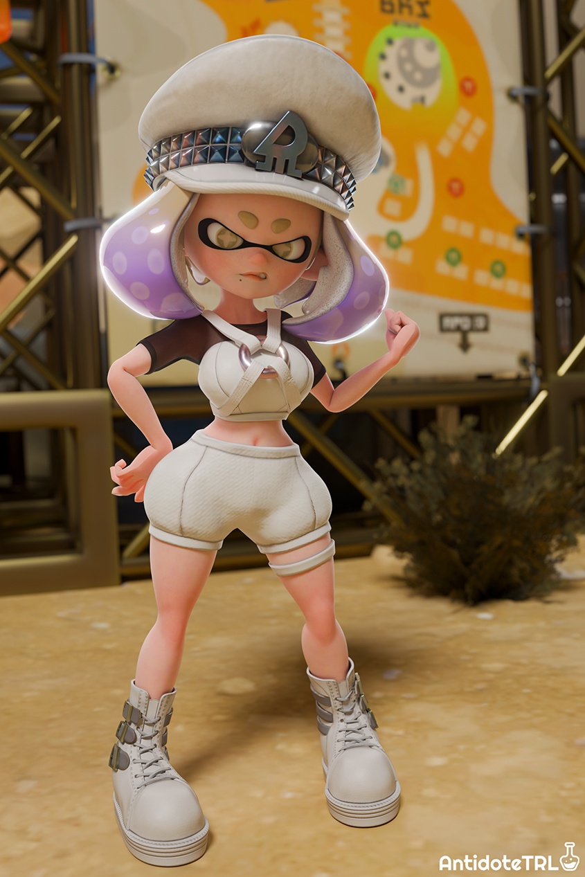 3d 3d_(artwork) alternate_costume antidotetrl big_breasts clothed grand_festival_(splatfest) inkling inkling_girl looking_at_viewer official_alternate_costume pearl_(grand_festival) pearl_(splatoon) self_upload snarling splatfest splatoon splatoon_(series) splatoon_2 splatoon_3 team_present_(splatfest)