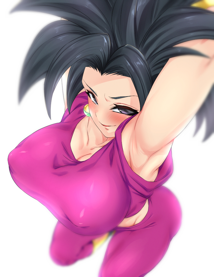 base_form_kefla black_eyes black_hair dragon_ball dragon_ball_super female kefla ponytail rom rom_taku spiky_hair tagme