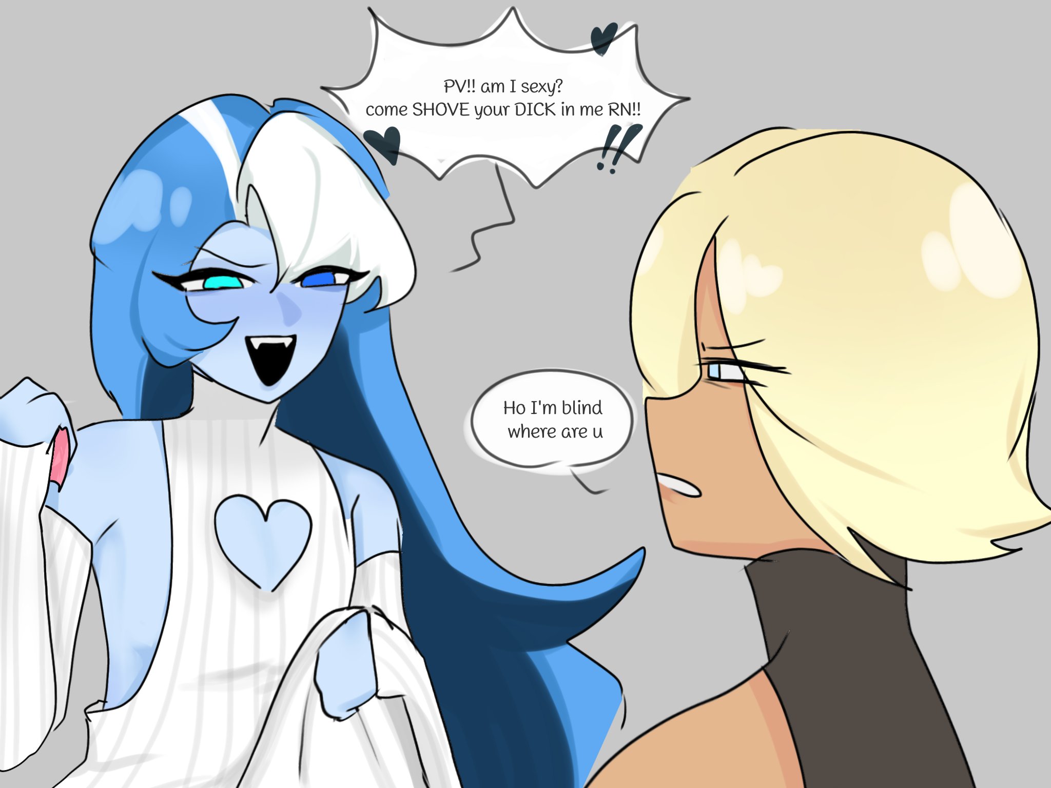 blonde, blonde hair, blue body, blue skin, cookie run, cookie run kingdom, pure vanilla cookie, shadow milf cookie, shadow milk cookie, tagme, zilvazy