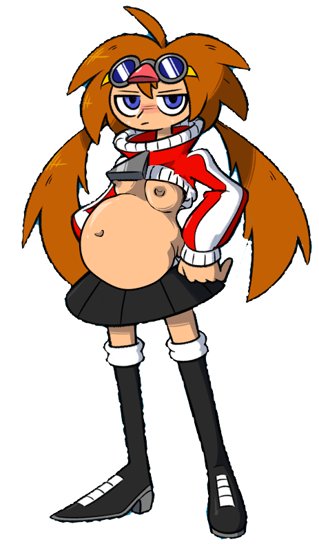 1girls altered bare_breasts belly black_legwear boots bored breasts dr_robotnik edit edited female jacket legwear long_hair navel nipples ponytails pregnant rule_63 shirt_lift shirt_up skirt solo sonic_(series) stealth_brock stern_expression