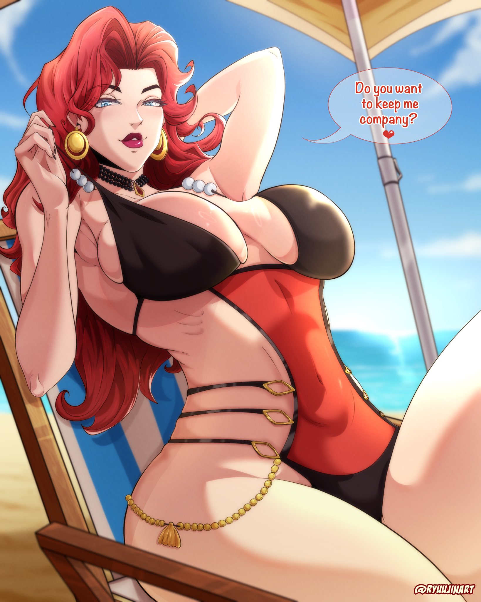 1girls, 2d, black widow (aquatic assassin), black widow (marvel rivals), black widow (marvel), clothed, female, female only, fully clothed, light skin, light-skinned female, marvel, marvel comics, marvel rivals, ryuujinart, solo, swimwear