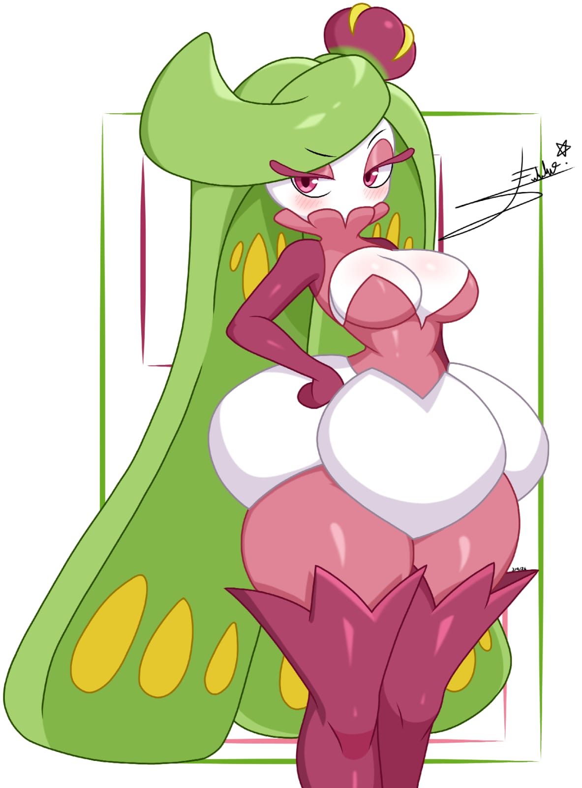 1girls, fanart, female, humanoid, pokemon, pokemon (species), r34arts, solo, solo female, tagme, tsareena