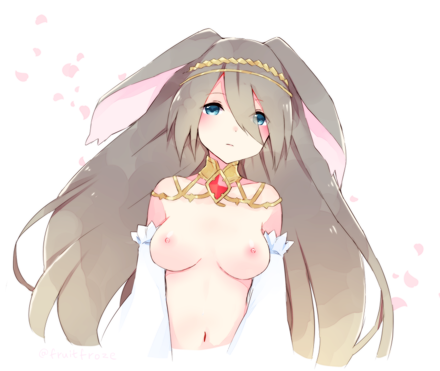 breasts cygames dragalia_lost felicia_(dragalia_lost) fruitfroze long_hair nintendo nude rabbit_ears upper_body