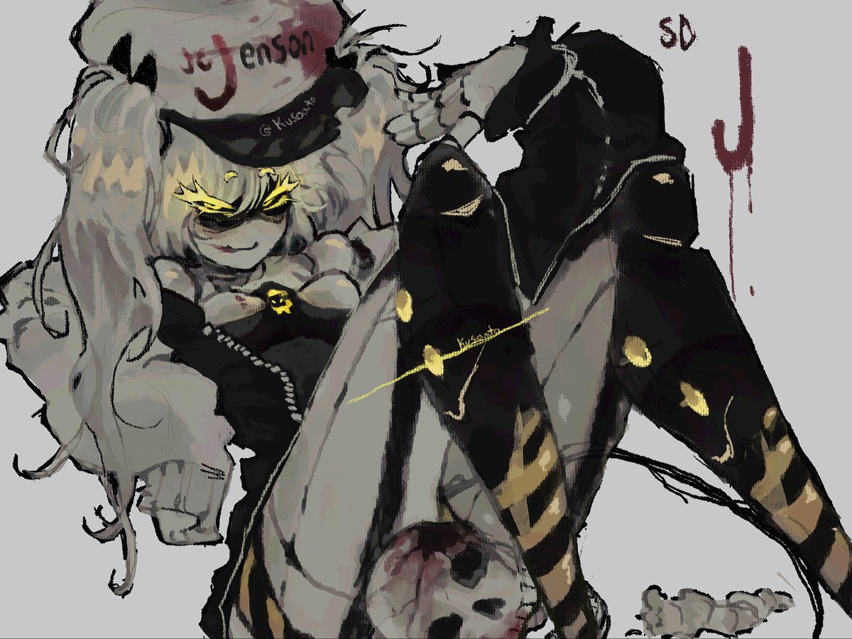 1girls, clanker, female, female focus, female only, grey hair, hat, j (murder drones), murder drones, robot, robot girl, robot humanoid, sexy female, skull, small breasts, smiling, solo, solo female, solo focus, yellow eyes