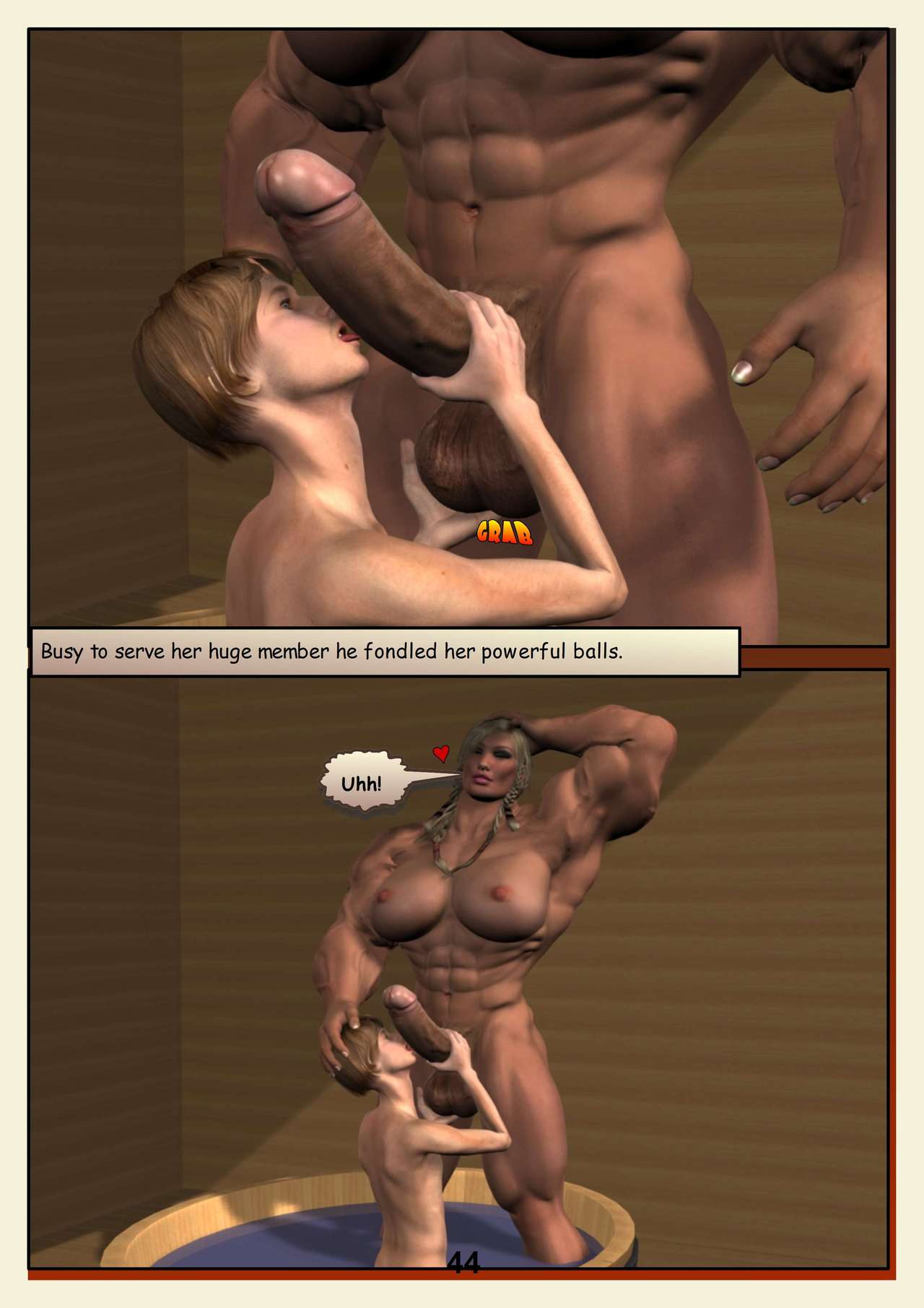 3d ablearcher abs bathing biceps big_dom_small_sub big_muscles big_penis comic domination futa_is_bigger futadom futanari_on_male huge_cock large_penis muscular_arms muscular_back muscular_futanari size_difference submissive_male veiny_penis vfutanari