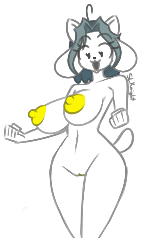 2019 anthro big_breasts breasts female hair mammal slknight temmie_(undertale) undertale video_games