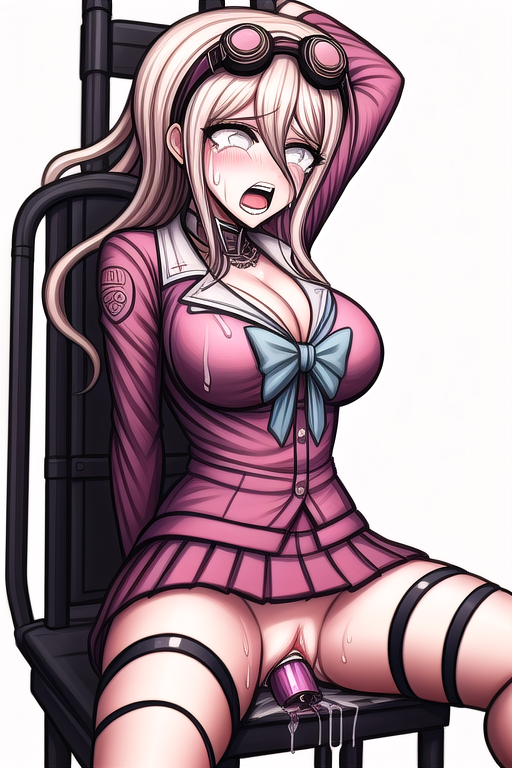 ai_generated danganronpa danganronpa_v3 iruma_miu questionable_consent restrained_arms torture vibrator