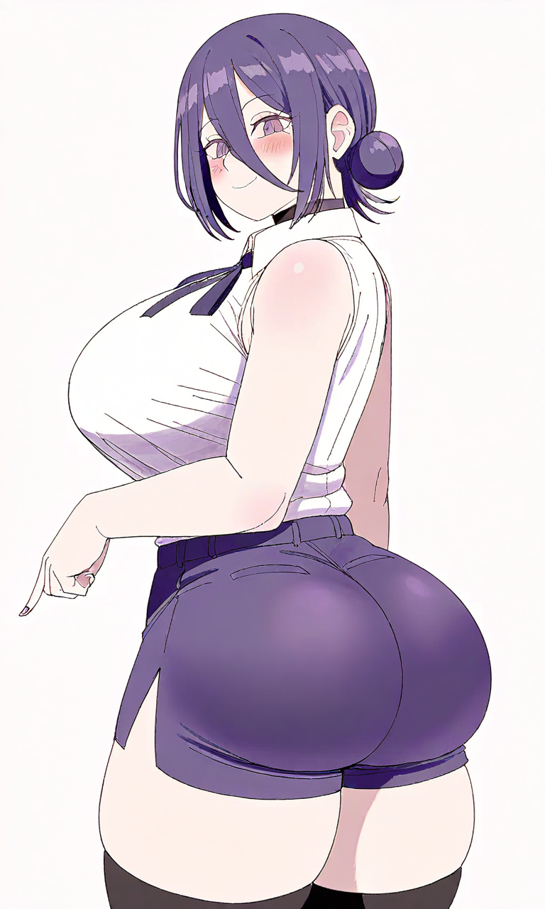 1girls ai_generated big_ass big_breasts chainsaw_man huge_ass nini_mihy reze_(chainsaw_man) solo