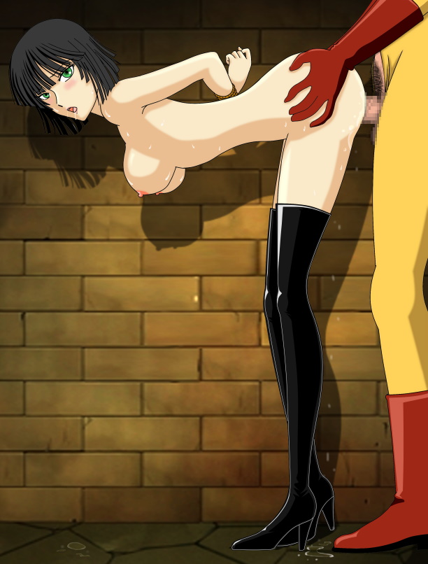 boots breasts censored clothed_sex faceless_male female fubuki_(one-punch_man) high_heel_boots high_heels leather leather_boots naked_b00ts nipples one-punch_man saitama sex thigh_boots thighhighs