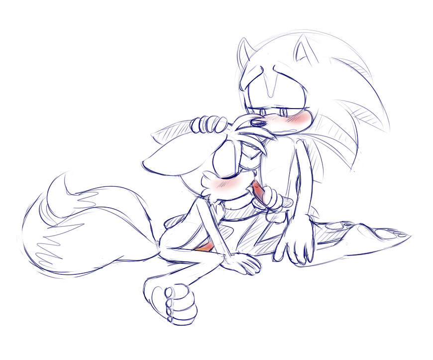 2boys anthro balls bluechika blush canid canine duo erection eulipotyphlan feet fellatio fox fur hedgehog licking male mammal open_mouth oral penis sex sonic_(series) sonic_the_hedgehog tails tongue tongue_out unbreakablebond video_games yaoi