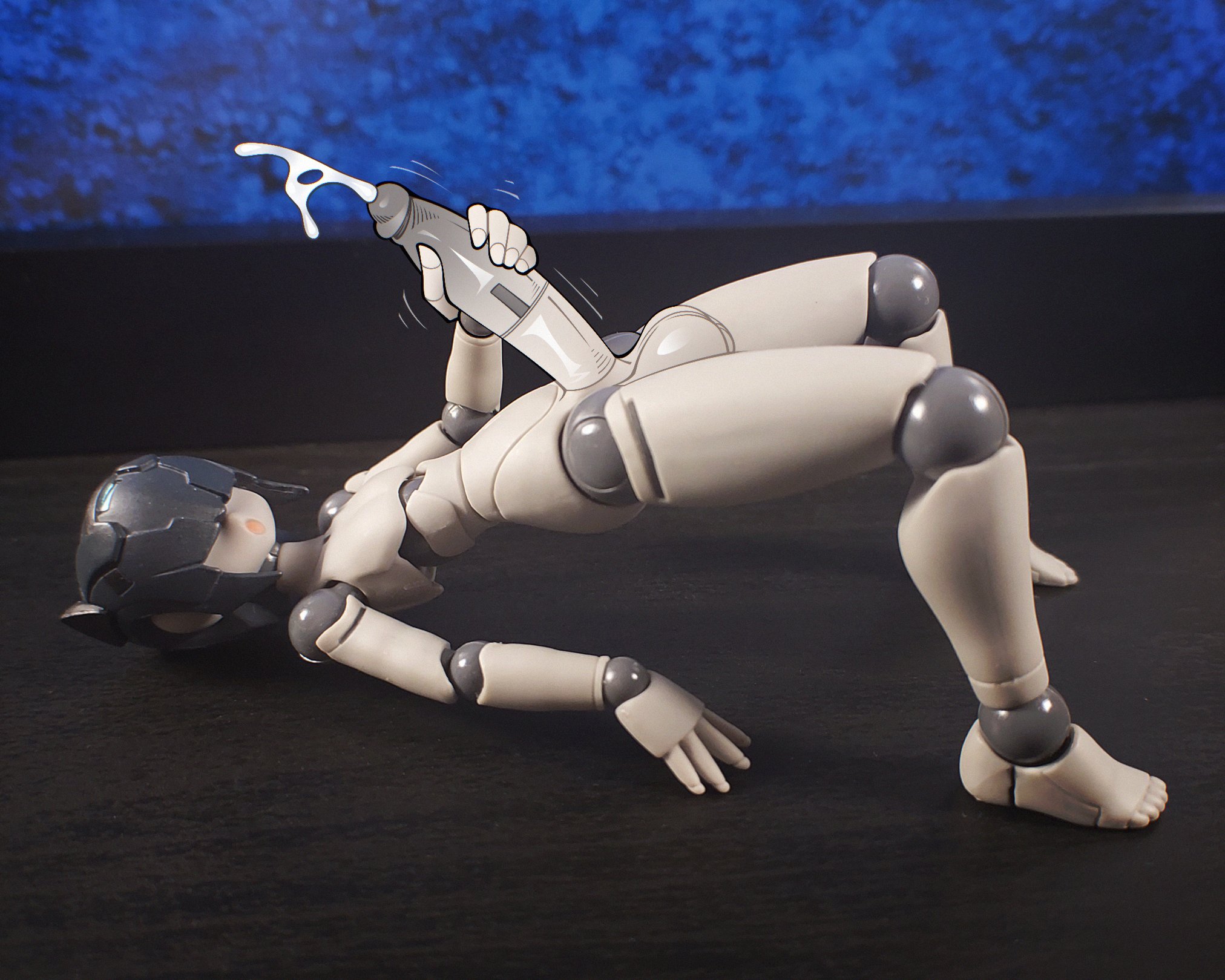 1boy, 2016, abs (material), action figure, android, balls, bro aniki, cum, daibadi, daibadi production, erection, femboy, figure, figure (medium), figurine, large penis, male, male only, masturbation, otoko no ko, penis, photo (medium), polynian, posable, pvc (material), robot, robot boy, robot neoanthropinae polynian, shamrock (polynian), testicles