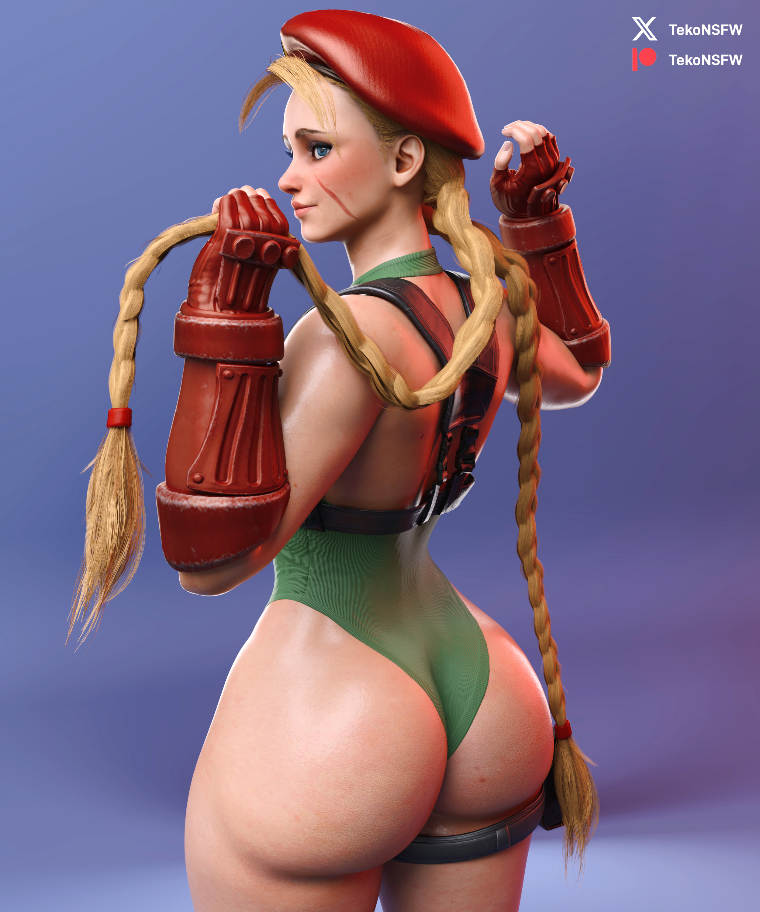 1girls, 3d, ass, beret, big ass, cammy white, capcom, female, female only, leotard, street fighter, street fighter 6, tagme, tekonsfw