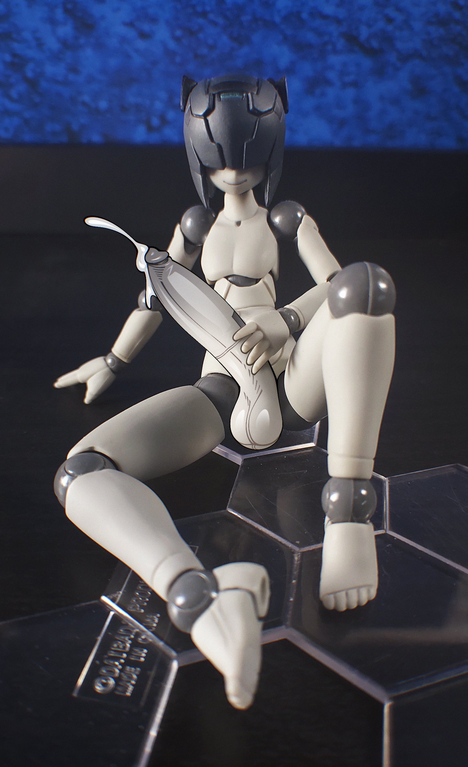 1boy, 2016, abs (material), action figure, android, balls, bro aniki, cum, daibadi, daibadi production, erection, femboy, figure, figure (medium), figurine, large penis, male, male only, masturbation, otoko no ko, penis, photo (medium), polynian, posable, pvc (material), robot, robot boy, robot neoanthropinae polynian, shamrock (polynian), testicles