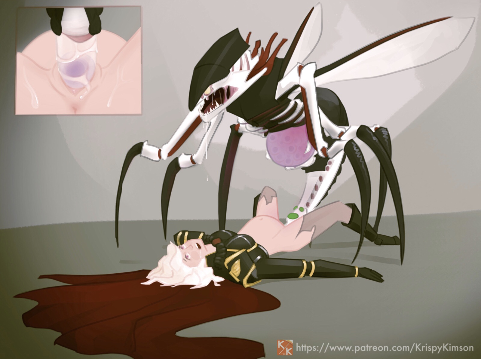 1girls, adepta sororitas, alien, armor, big belly, blonde hair, breasts, broken rape victim, cape, clothing, cum, cum in pussy, cum inside, defeated, egg implantation, emotionless, empty eyes, expressionless, female, forced, imperium of man, impregnation, inflation, interspecies, krispy kimson, long hair, male, monster, open mouth, oviposition, ovipositor, penetration, penis, power armor, power armor (warhammer), pregnant, pussy, rape, sex, sister of battle, size difference, spread legs, story at source, story in description, tentacle, tyranid, unconscious, vaginal penetration, warhammer (franchise), warhammer 40k