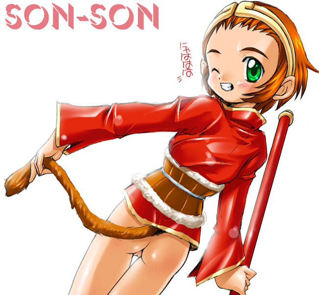 1girls capcom marvel_vs._capcom marvel_vs._capcom_2 monkey_girl ruyi_jingu_bang sonson tagme tail