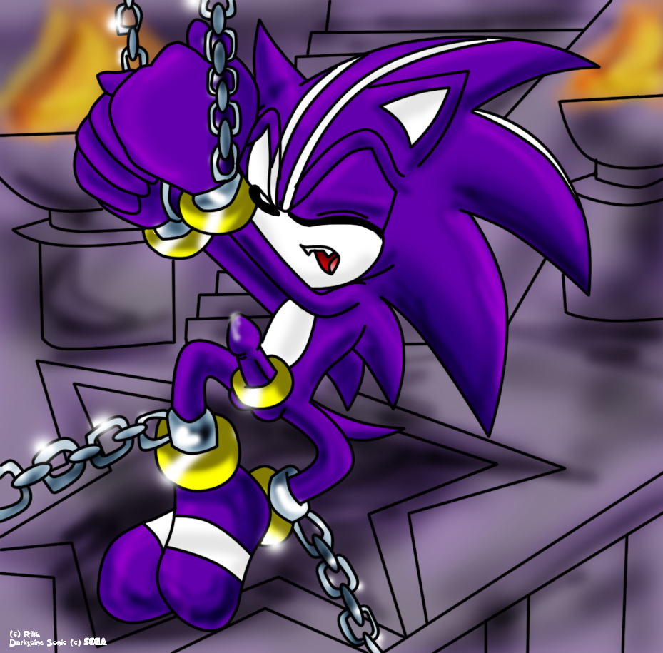 anthro bound fur hedgehog male male_only mammal nude penis riku_(artist) sitting solo sonic_(series) sonic_the_hedgehog straight_hair tagme wink