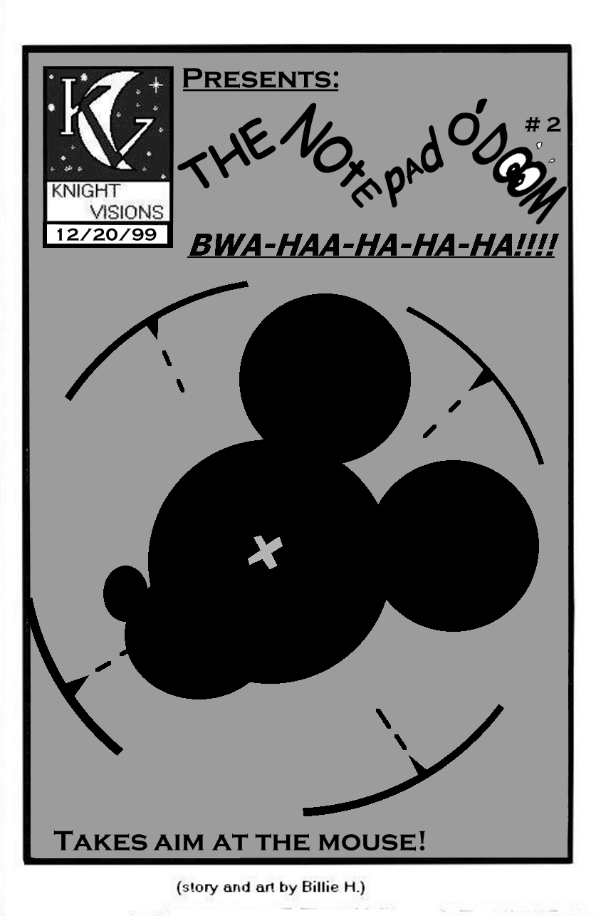 1990s 1999 20th_century billie_h comic crosshair disney english_text mickey_mouse monochrome