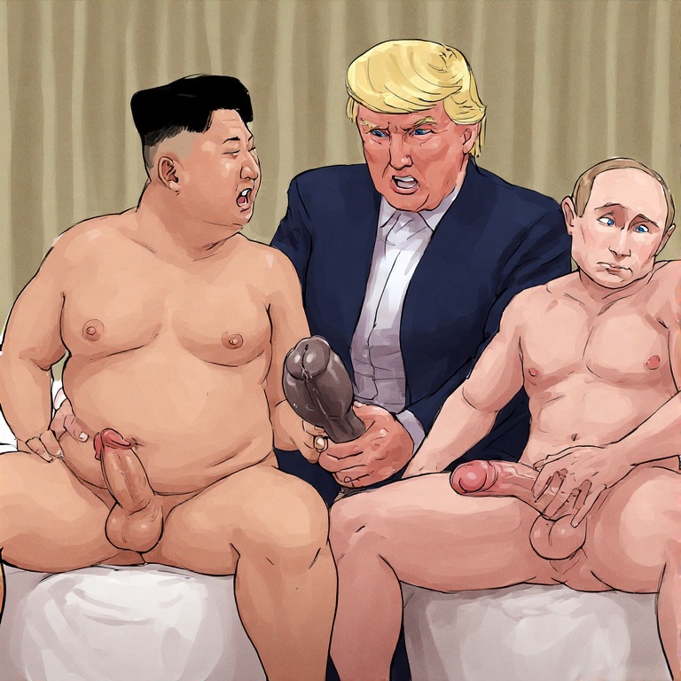 3boys, cock, donald trump, funny, gay, gay sex, handsome man, kim jong-un, male, penis, politics, putin, real person, sexy, threesome, trio, vladimir putin