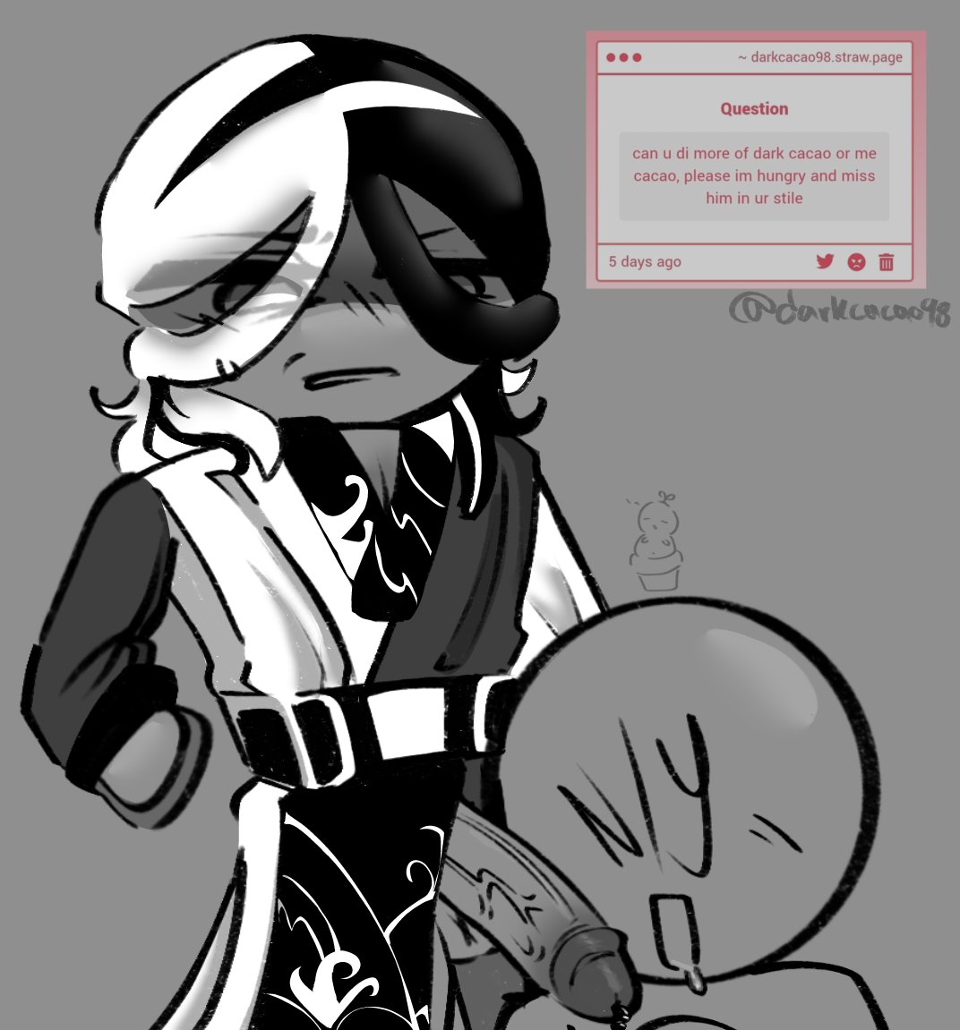big penis, cookie run, cookie run kingdom, dark cacao cookie, darkcacao98 (artist), male, penis, strawpage, strawpage request, submissive anon, y/n