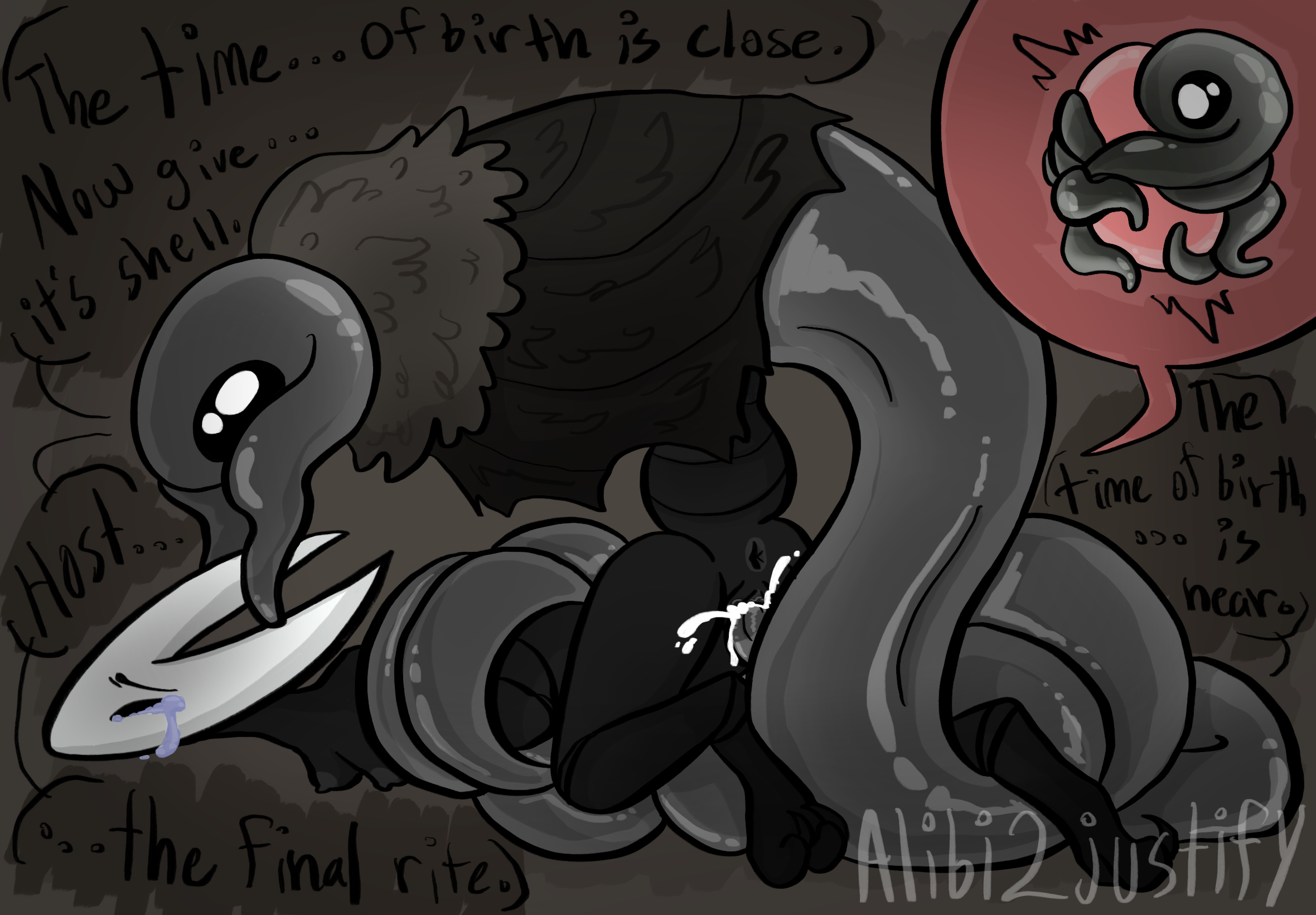 alibi2justify, anthro, arthropod, black body, black eyes, bodily fluids, bound, breasts, crying, cum, cum inside, digital media (artwork), duo, female, female penetrated, forced, genital fluids, genitals, greyroot, hi res, hollow knight, hollow knight (franchise), hollow knight: silksong, hornet (hollow knight), insects, male, male penetrating, male penetrating female, male/female, nipples, penetration, pussy, rape, sex, simple background, tail, team cherry, tears, unwanted impregnation, vaginal penetration