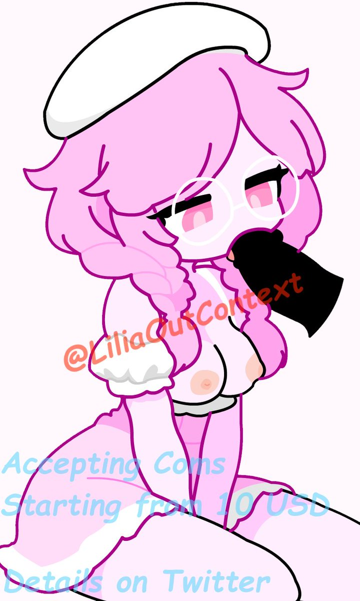 beret blowjob cute cute_expression cute_girl cuteconfy fellatio fellatio_gesture glasses licking_penis liliaoutcontext pink_eyes pink_hair roblox sitting tongue