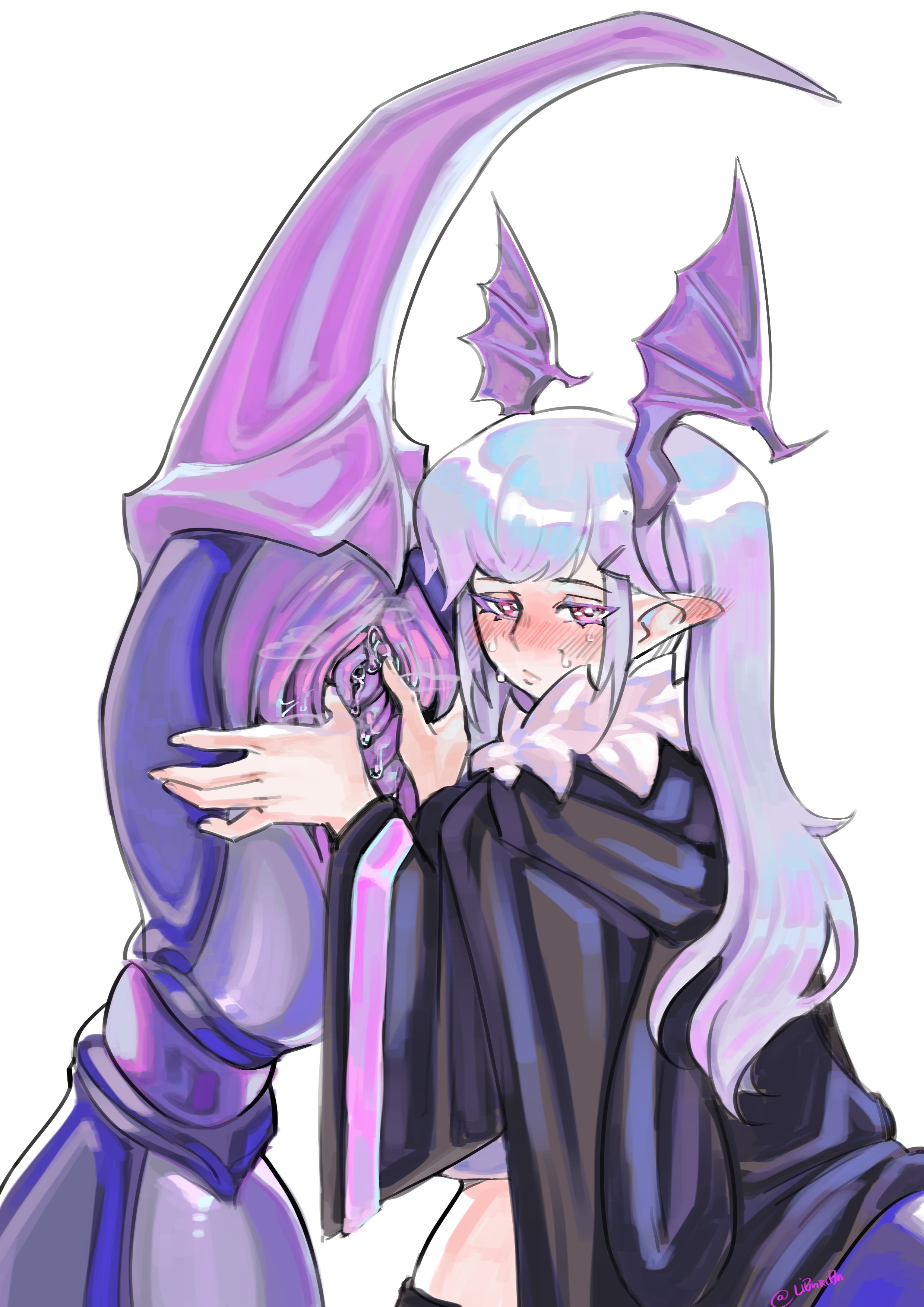arknights, female, lionrion, manticore (arknights), pussy, tail, tail pussy, tailhole