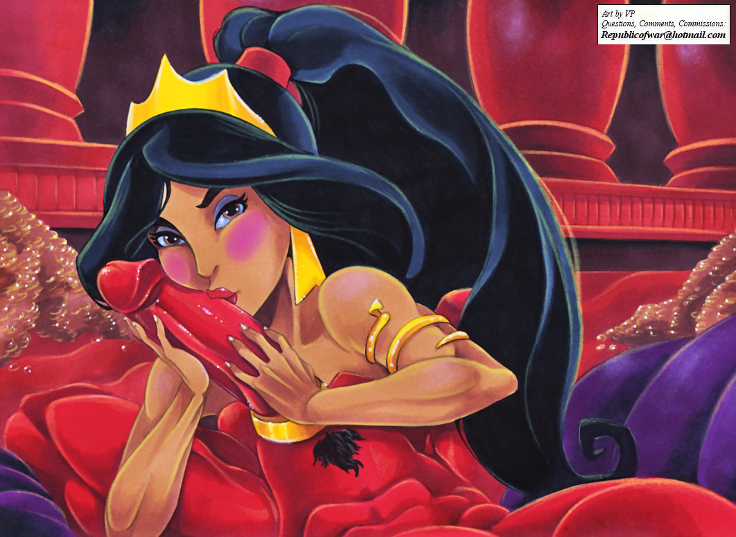 aladdin brown_eyes cock_worship disney disney_princess evil_queen_jasmine faceless_male female female_focus glans jafar jafar_harem_outfit kissing_penis lipstick long_hair makeup nude oral oral_sex penis penis_grab penis_kiss princess princess_jasmine pubic_hair red_skin royalty tagme teen teenager tied_hair