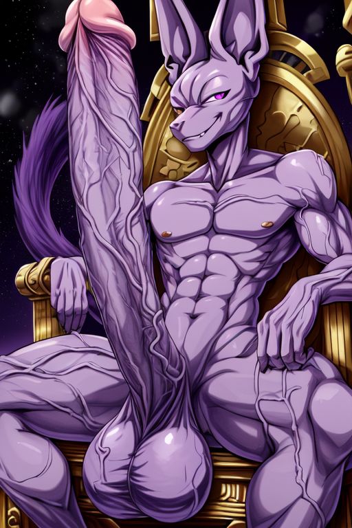 abs ai_generated anthro balls beerus big_balls big_penis cat_humanoid cock cocky69 dragon_ball_super erect_penis erection excessive_size god_of_destruction hard_cock hyper_penis long_penis male_only muscles muscular muscular_anthro muscular_male pecs pectorals penis purple_skin son testicles throne veins veiny veiny_arms veiny_legs veiny_penis veiny_testicles