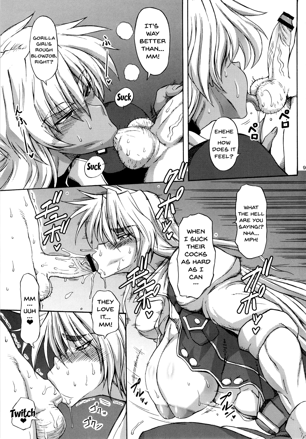 ball_sucking buchou_chinke dark_skin female manga orgy smegma