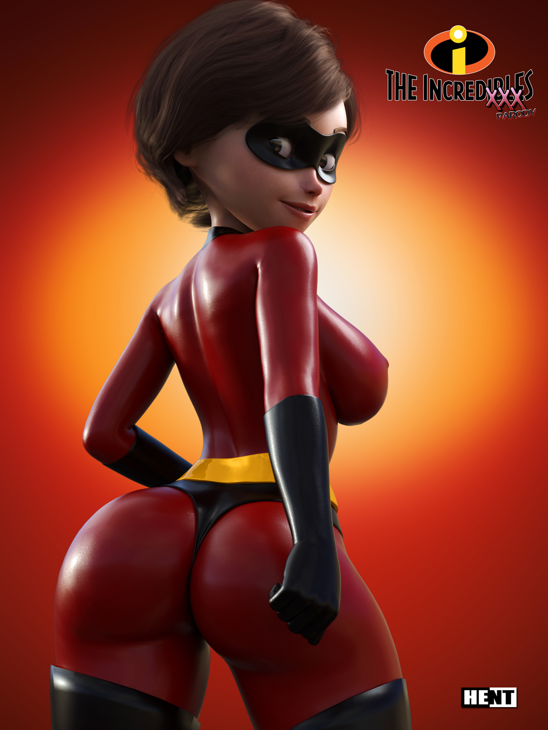 3d, ass, bodysuit, elastigirl, female, helen parr, hent92, jpeg, super, superhero, superheroine, the incredibles, thong