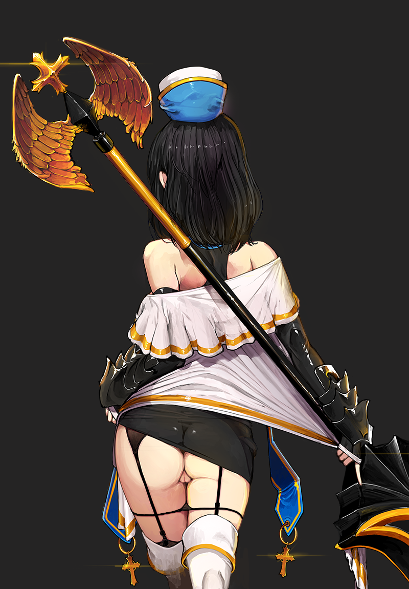 1girls black_panties dungeon_and_fighter dungeon_fighter_online female female_crusader_(dungeon_and_fighter) female_only happening18 pussy stockings tight_skirt