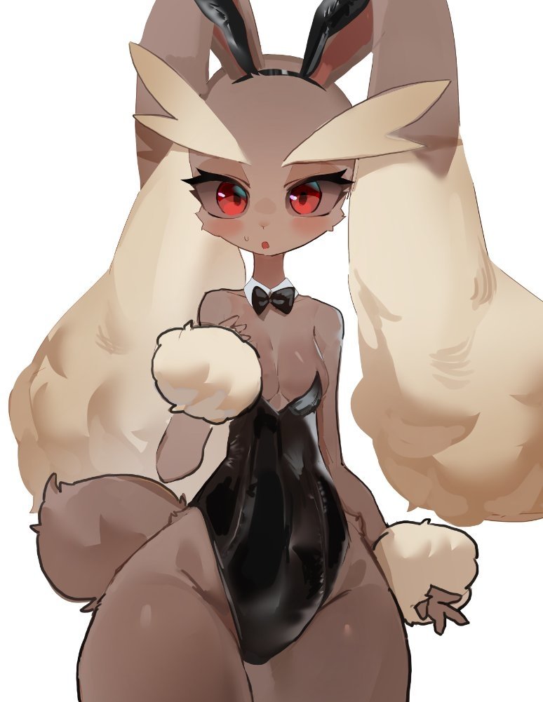 1girls big_breasts breasts female lopunny pokémon_(species) pokemon pokemon_(species) thick_thighs utterangle wide_hips