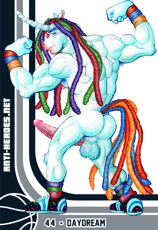 1boy anthro anti-heroes.net anus ass balls bara erect_penis erection flexing jcetheredge male male_only penis png solo transparent_background unicorn veiny_penis