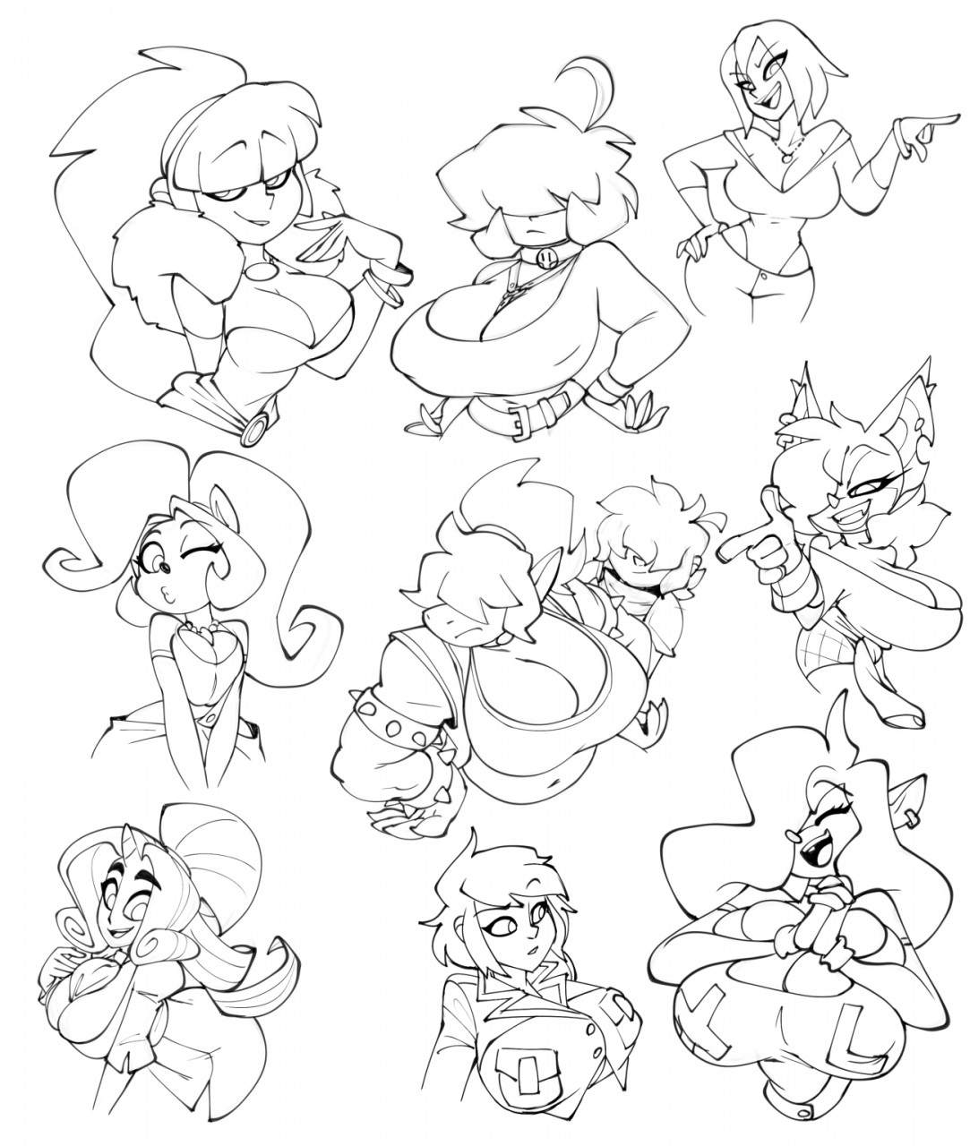 april o'neil, big breasts, bigdad, bonnie rockwaller, breasts, closed eyes, coco bandicoot, crash (series), deltarune, disney, gaz membrane, gravity falls, huge breasts, invader zim, kim possible, kris (deltarune), my little pony, open mouth, pacifica northwest, rarity (mlp), rouge the bat, sketch, sonic (series), susie (deltarune), tawna bandicoot, teenage mutant ninja turtles