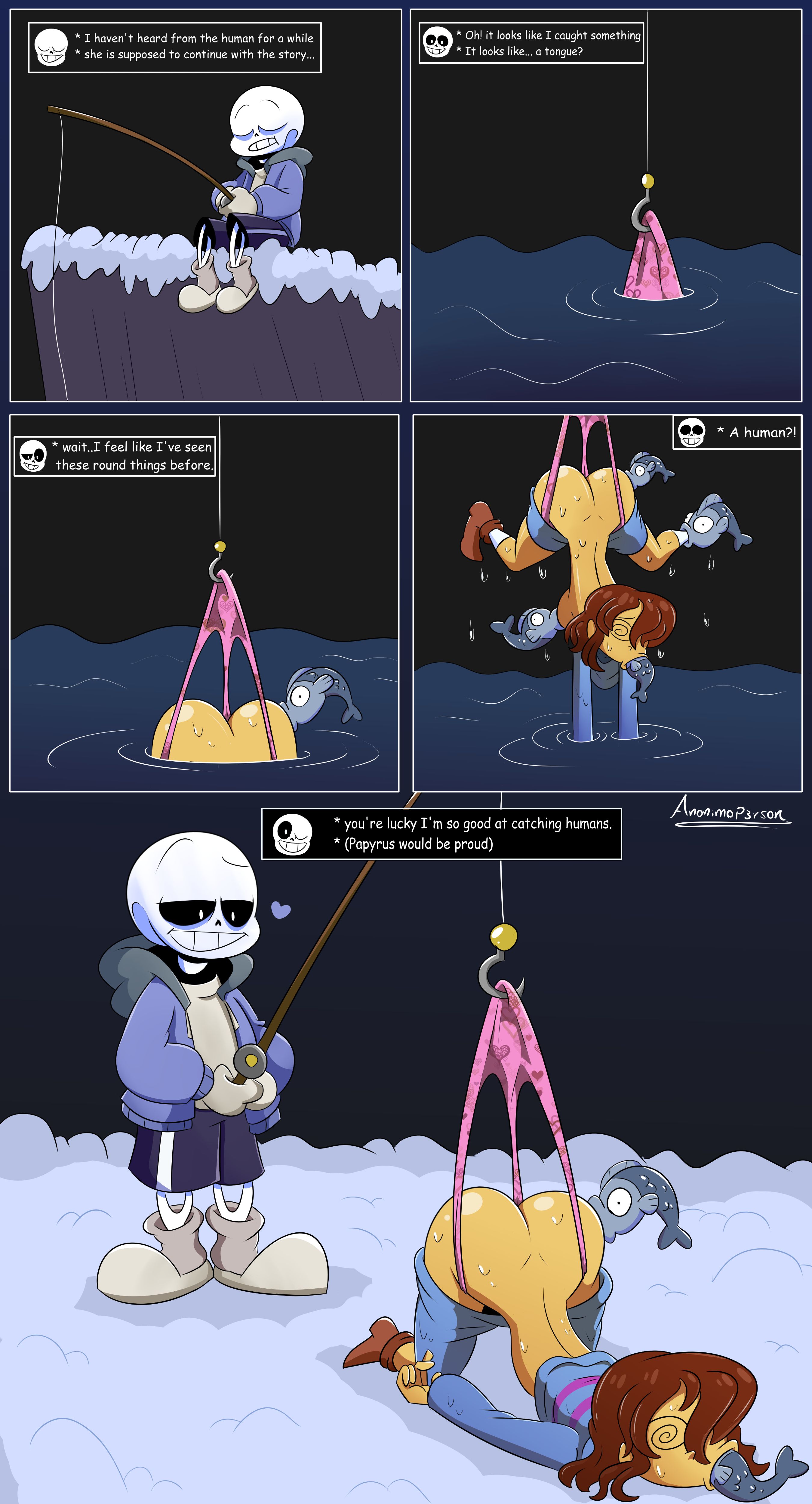 anonimop3rson, bubble butt, female frisk, frisk, humiliation, sans, undertale, wedgie
