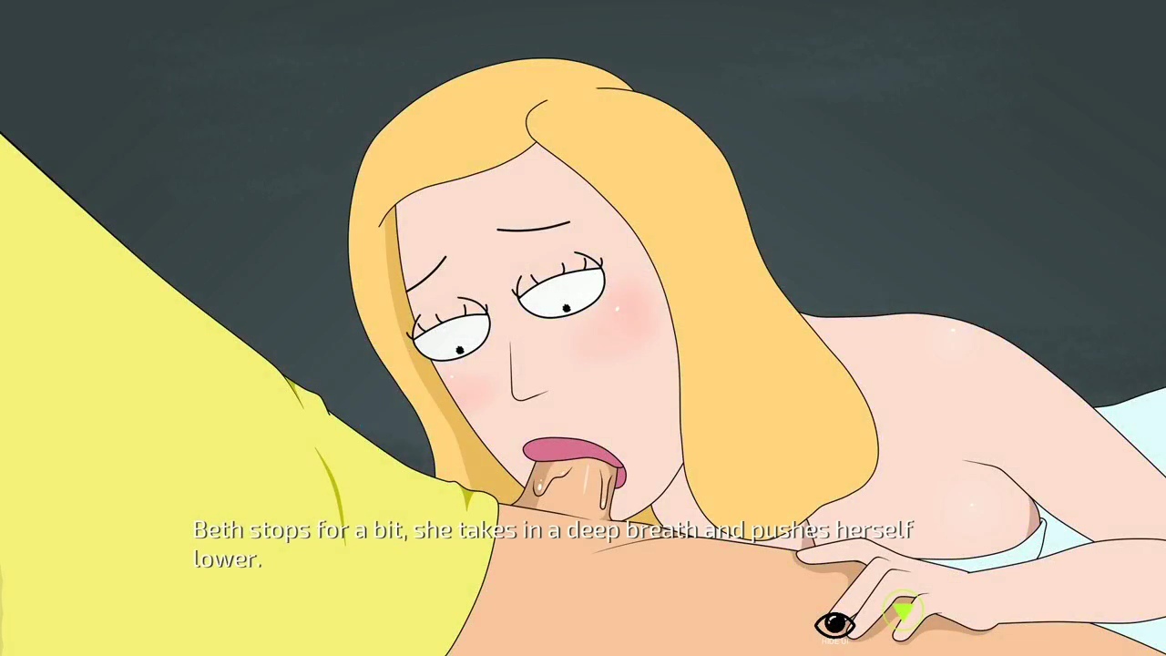 1boy, 1girls, beth smith, blonde hair, blowjob, blush, deep breath, deepthroat, female, ferdafs, incest, male, milf, morty smith, mother and son, oral, rick and morty, rick and morty: a way back home