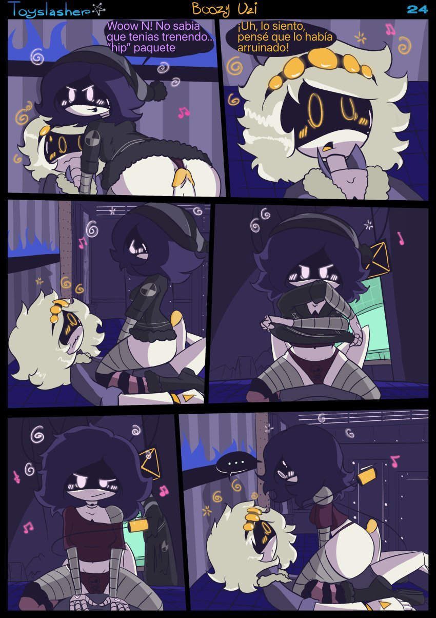 Rule 34 Dev - boozy_uziesp murder_drones n(murder_drones) purple_eyes purpl...
