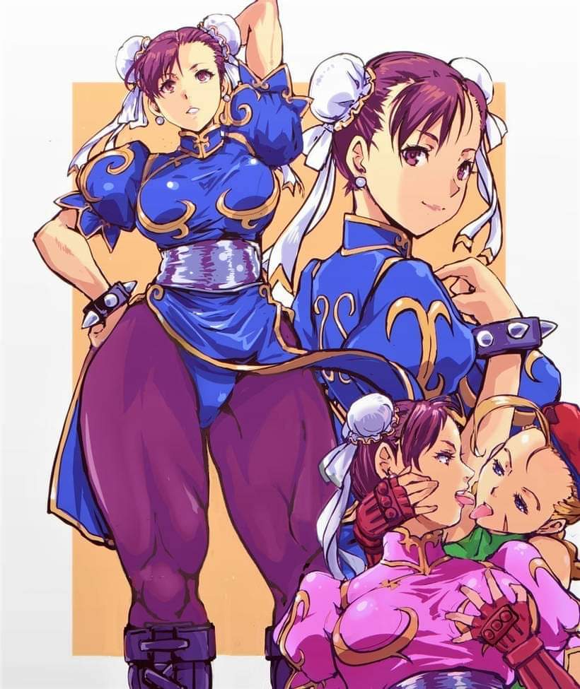 2girls cammy_white chun-li girl_kisses_girl kamisimo_90 kissing multiple_girls pantyhose street_fighter yuri