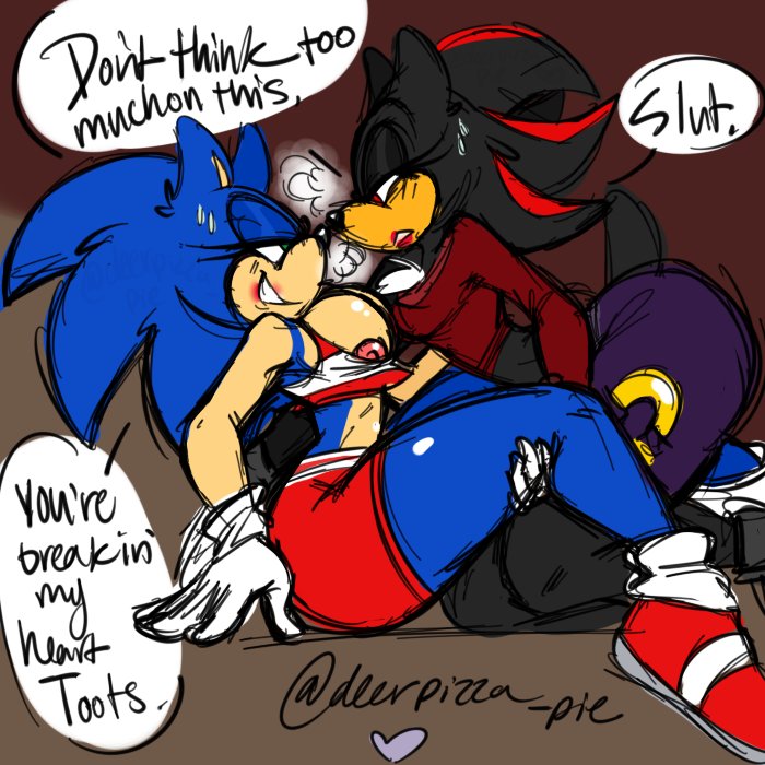 2girls areola bimbo breasts busty deerpizza_pie eyelashes eyeshadow lipstick makeup multiple_girls nipples rule_63 shadow_the_hedgehog sonadow sonic_(series) sonic_the_hedgehog sonique_the_hedgehog voluptuous yuri