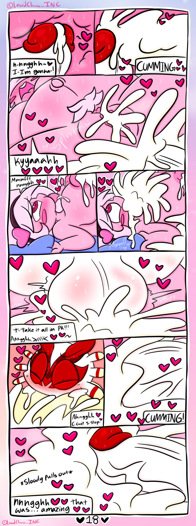 anthro balls belly big_balls big_belly big_breasts big_penis bodily_fluids breasts chaos_elfilis chinchillid comic cum cum_in_ass cum_inside duo ejaculation english_text female generation_4_pokemon genital_fluids genitals hair heart hi_res kirby kirby_(series) kirby_and_the_forgotten_land lewdchuu_(artist) male male/female mammal nintendo p.k-98 page_18 page_number penis pink_body pink_hair pokemon pokemon_(species) pussy rodent starly text white_body