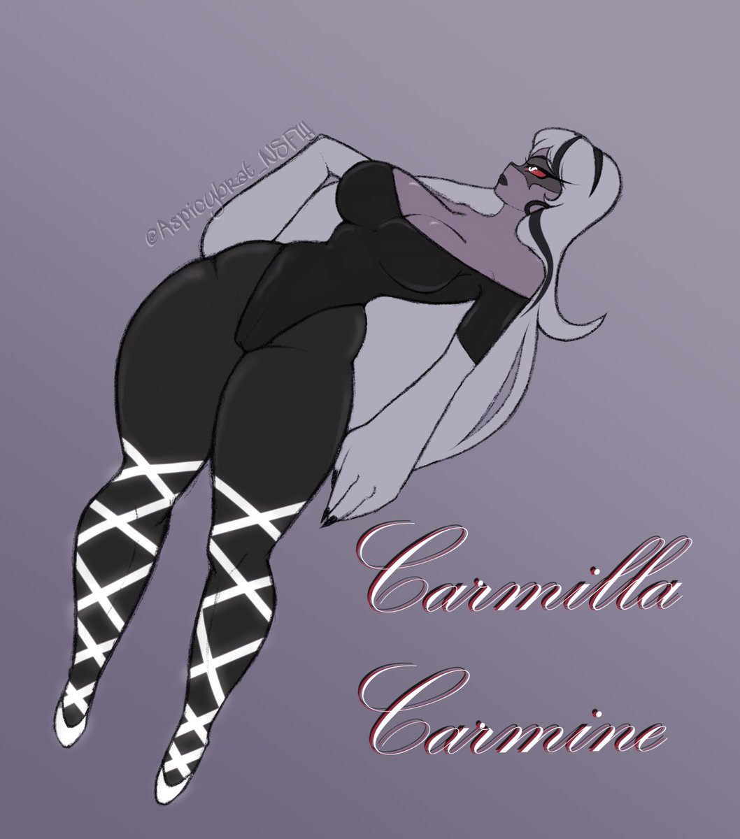 1girls, ass, carmilla carmine, demon, demon girl, female, grey skin, hazbin hotel, mature female, milf, tagme, thick thighs, wide hips