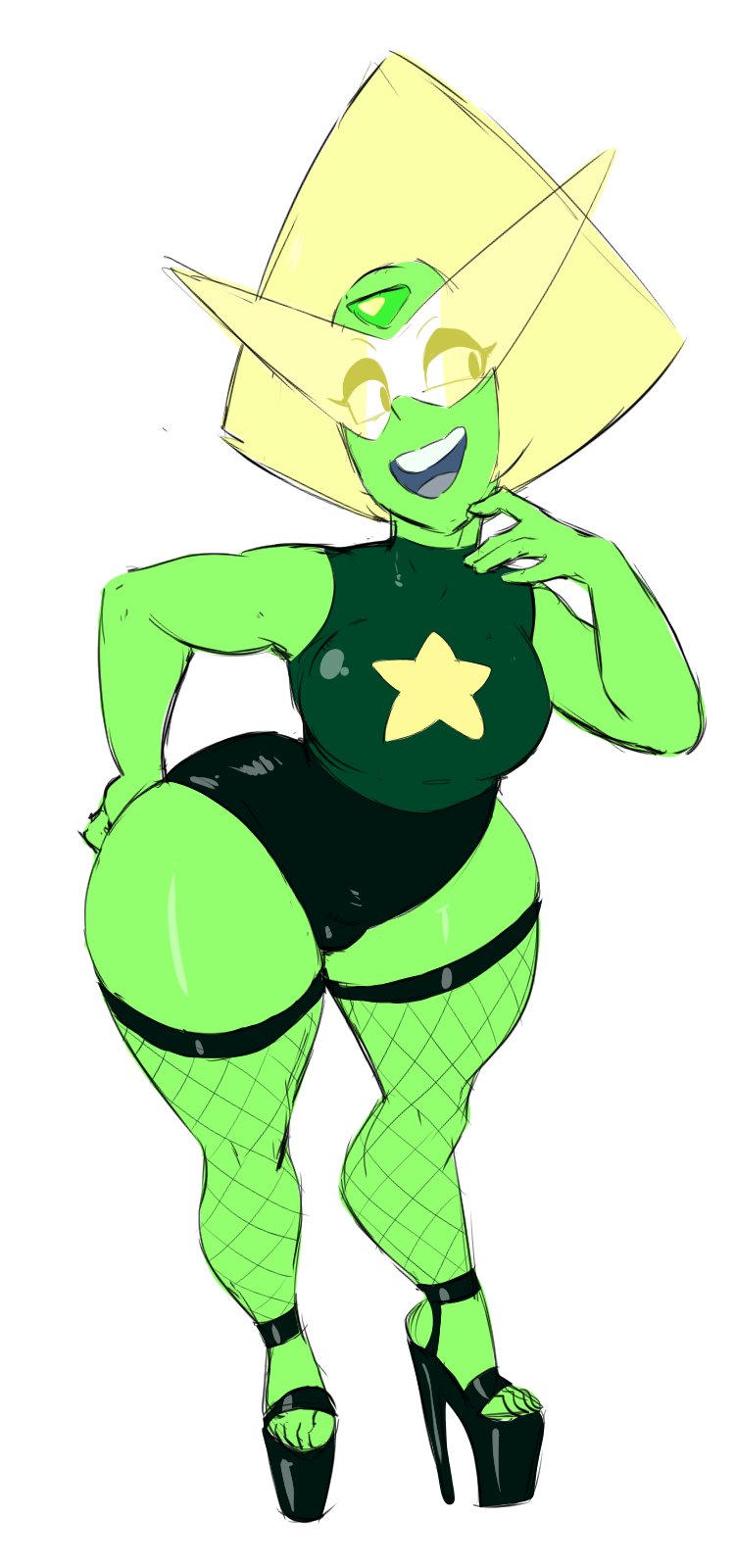 1girls, alien, alien girl, alien humanoid, ass, big ass, big breasts, breasts, bust, busty, cartoon network, chest, curvaceous, curvy, curvy figure, digital media (artwork), female, female focus, gem (species), guillion (toshkarts), hips, hourglass figure, huge ass, huge breasts, large ass, large breasts, legs, mature, mature female, peridot (steven universe), slim waist, solo, steven universe, thick, thick hips, thick legs, thick thighs, thighs, voluptuous, waist, wide hips