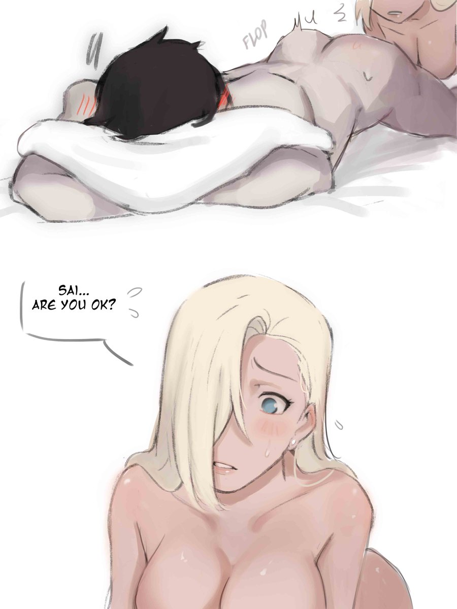 1boy 1boy1girl 1girl 1girls arched_back bed bed_sheet bedding bent_over big_breasts black_hair blonde_hair blush boruto:_naruto_next_generations busty canon_couple checking_on_partner close-up comic completely_naked completely_nude completely_nude_female couple cute dialogue dominant_female ear_piercing earrings english_text female femdom hair_over_one_eye hi_res high_resolution highres husband_and_wife ino_yamanaka jewelry large_breasts lips lipstick makeup male male/female married_couple monday_mint naked naruto naruto:_the_last naruto_(series) naruto_shippuden nude nude_female nude_male on_bed on_front on_stomach pillow pillow_grab pink_lips pink_lipstick romantic romantic_couple sai sex shounen_jump speech_bubble story straight submissive_male sweat sweatdrop sweating text very_high_resolution white_background yamanaka_ino