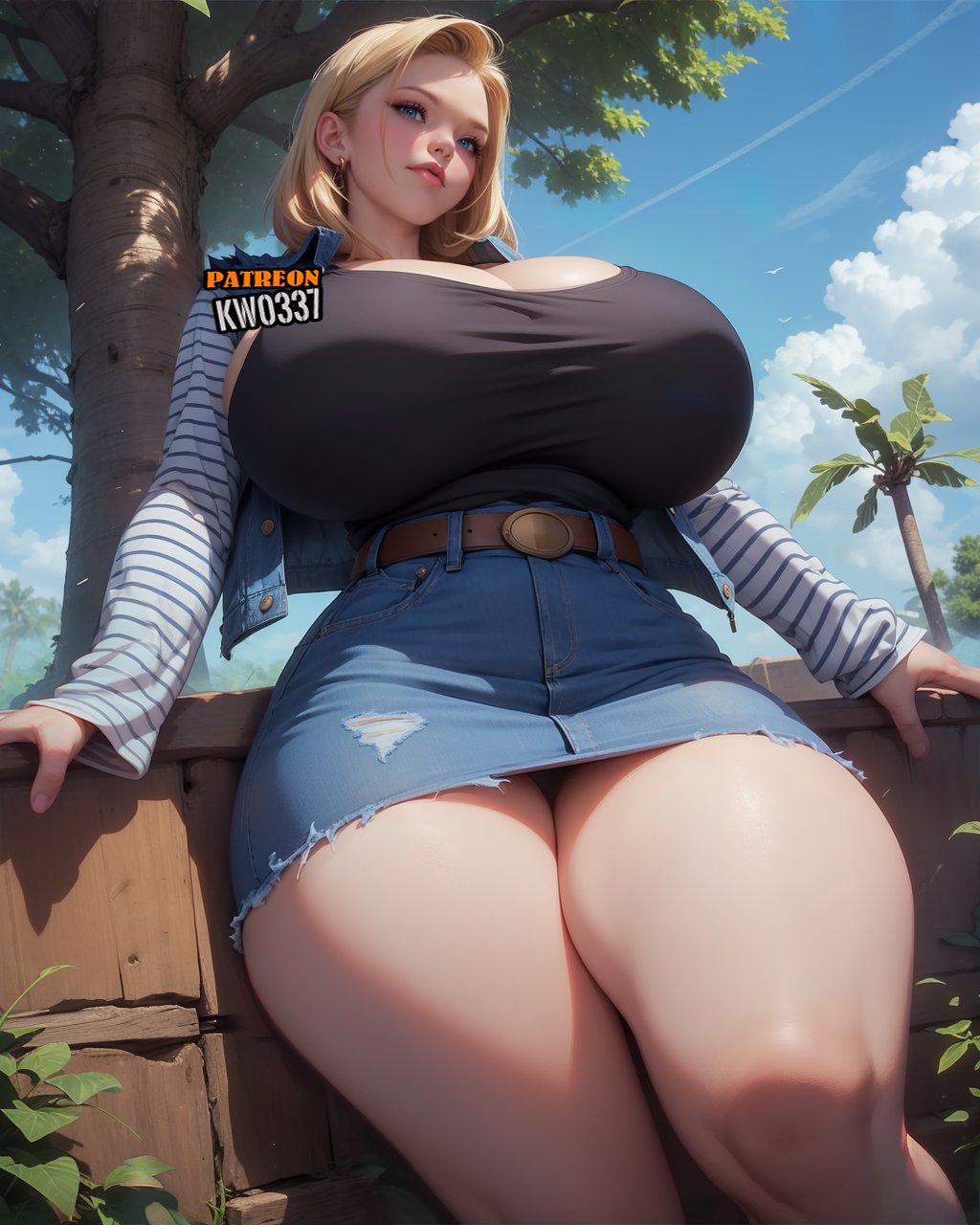 1girls ai_generated android android_18 big_breasts bimbo blonde_hair dat_ass dragon_ball dragon_ball_z dumptruck_ass female_only hourglass_figure huge_breasts kw0337 large_breasts robot robot_girl solo solo_female thick_thighs venus_body voluptuous voluptuous_female white_female wide_hips