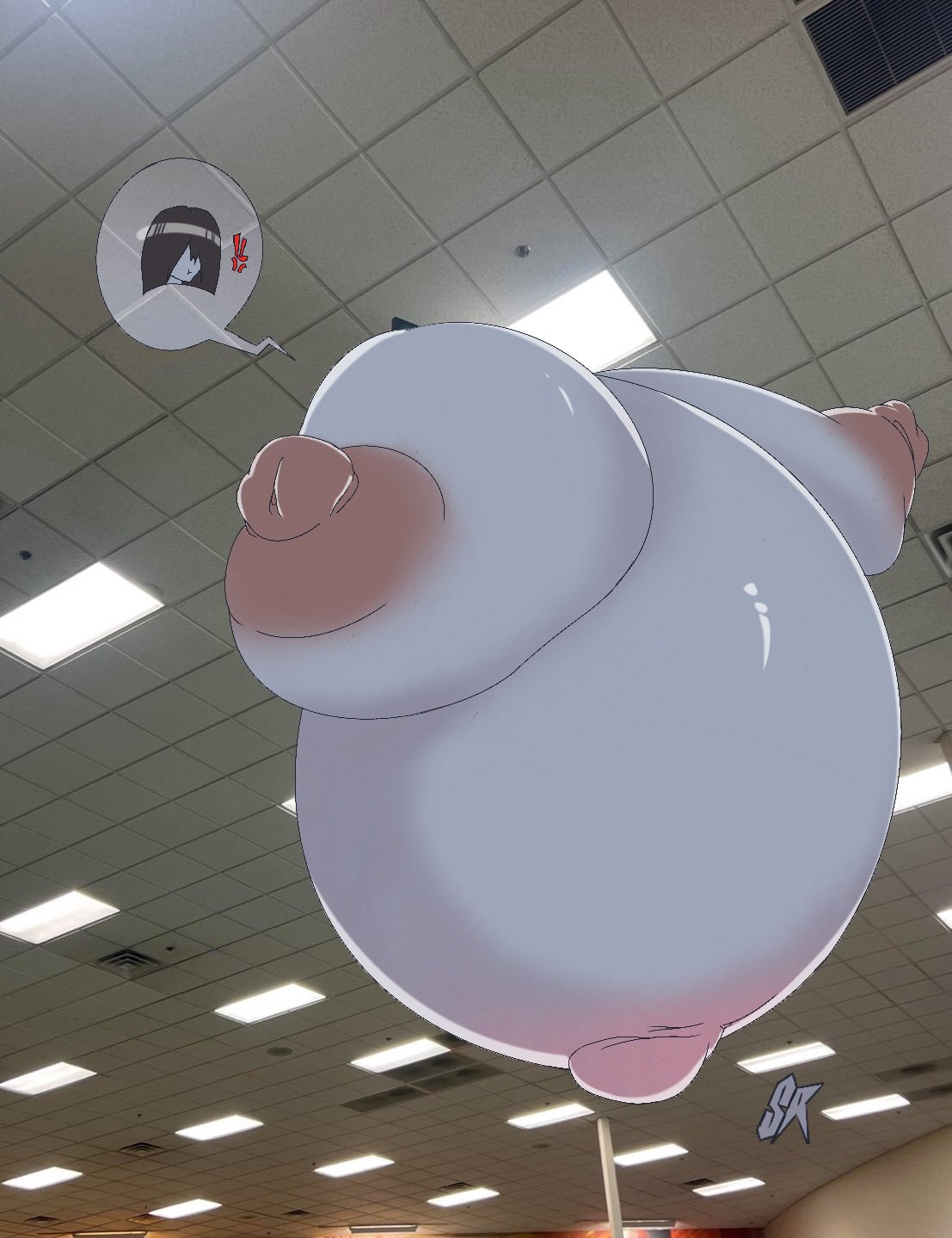1girls, belly, breasts, female, funny, hyper, hyper breasts, hyper pregnancy, meme, outie navel, pregnant, racersplat, solo, tagme, the ring, the tv that the ring girl would break her neck from, yamamura sadako