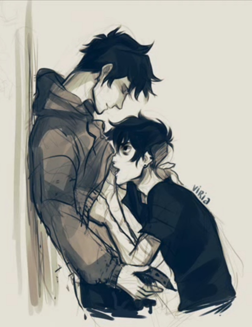 2boys, male, male only, nico di angelo, percy jackson, percy jackson and the olympians, tagme, viria13, yaoi